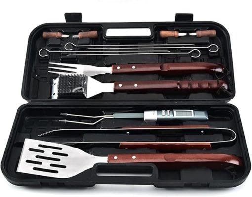JSEIAJB 13 Piece Rubber Box Grill Set Outdoor Multifunctional Barbecue Tool Set