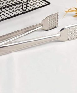 Catering tongs Stainless Steel Food Tongs, Kitchen Utensils, Self-cooking Tools, Heat-proof Bread Tongs Pastry Tongs Barbecue Kitchen Tongs Steel 2