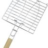 MaGiLL Home Barbecue Grilling Basket,Grilled Fish Clip with Handle Bar Bar Net Clip Stainless Steel Barbecue Accessories Barbecue Tool 4