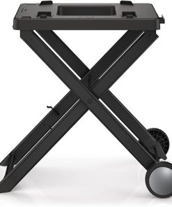 Ninja XSKSTAND Woodfire Collapsible Outdoor Grill Stand, Compatible with Ninja Woodfire Grills (OG700 Series), Foldable, Side Utensil Holder, Weather-Resistant, Black