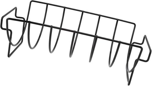 Rib Rack Non Stick Coated Chicken Steak Roasting Stand Barbecue Tool Beef Ribs Grill for Outdoor Cooking Camping Picnic Made of Food Grade Iron Material Size 11.5 x 19.5 x 35cm - Image 2