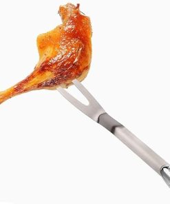 Outdoor BBQ Grill Tool Set – Stainless Steel Fork, Spatula & Tongs with Plastic Handles – Gift Box Packaging 2