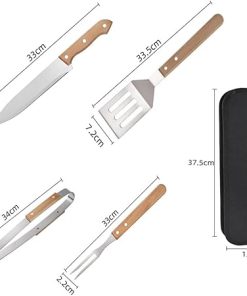 Grillers Grill Set BBQ Accessories – BBQ Tool Set 4pc Grill Accessories with Spatula, Fork, Clips & BBQ Tongs – Gifts for Dad Durable, Stainless Steel Grill Tools 2