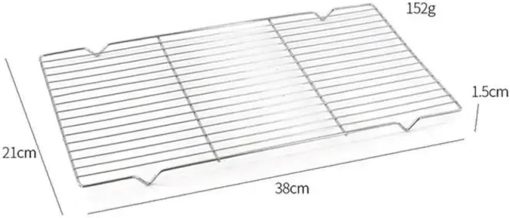 Replacement BBQ Grill, BBQ Grill Grate Stainless Steel Mat Net Grid Shape Rectangle Grill Grilling Mesh Net Outdoor Cooking Accessories Barbecue Tools BBQ Tools (Color : S)(Medium) - Image 2