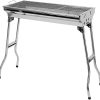 BBQ Grill Outdoor Portable Stainless Steel Barbecue Grill for Outdoor Foldable Charcoal Bbq Grill Barbecue Tools Set Picnic Barbecue Accessory