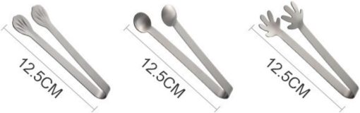 Grill Tongs BBQ Tongs Stainless Steel Barbecue Tongs Outdoor Cooking Utensils Household Anti-scalding Tongs Grill Tongs for BBQ(Shell Clip) - Image 2