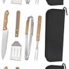 BBQ Accessories – BBQ Tool Set 5pc Grill Accessories with Spatula, Fork, Brush & BBQ Tongs – Gifts for Dad Durable, Stainless Steel Grill Tools 3