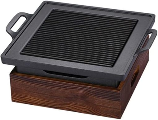 Portable BBQ Grill Barbecue Grill Charcoal BBQ Oven Household Non-Stick Cooking Tools (Size : L) (OneColor S)