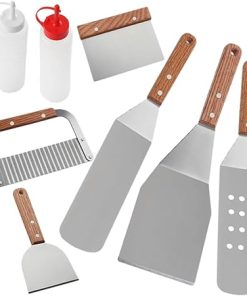 8pc BBQ Grill Utensils Set Grilling Tool Stainless Steel Grill Accessories for Outdoor Camping Vacation