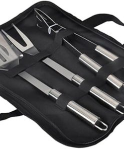Three Piece Cloth Bag Barbecue Set Outdoor Stainless Steel Barbecue Tools