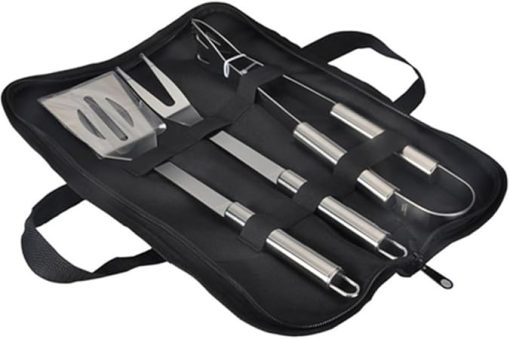 Three Piece Cloth Bag Barbecue Set Outdoor Stainless Steel Barbecue Tools
