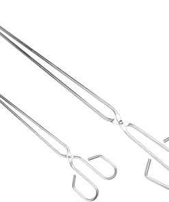 2Pcs Heavy Duty Charcoal Tongs Extended Clamp with Long Handle for Outdoor Grilling for Fire Pit Campfire Indoor Fireplace Use Durable Construction