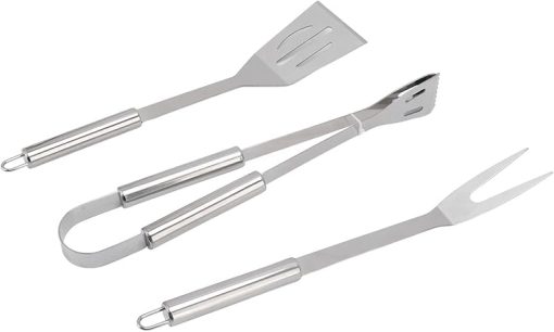16pcs Grill Accessories Stainless Steel BBQ Set Outdoor Portable Grilling Tools Set for Family Gatherings Outdoor Activities with Fork, Skewers, Oil Brush, Shovel, Grill Tongs - Image 2