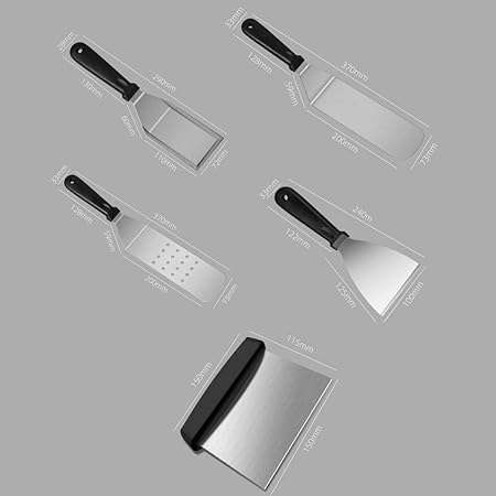 Barbecue Tool Set, 5-Piece Grill Accessory Kit with Heavy Duty Spatula, Black, Stainless Steel and PP, Universal, Outdoor Grill, Outdoor Living 2 Barbecue Tool Set, 5-Piece Grill Accessory Kit with Heavy Duty Spatula, Black, Stainless Steel and PP, Universal, Outdoor Grill, Outdoor Living - Image 2