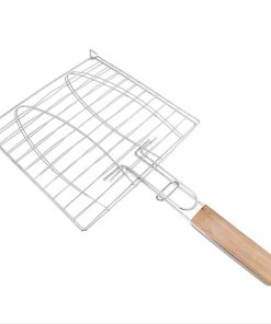 MaGiLL Grilling, Grilling Baskets, Barbecue Grilling Basket,Grilled Fish Clip Stainless Steel Home Tool Accessories with Handle Barbecue BBQ