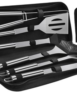 Portable BBQ Kit 8pcs Grill Tools Stainless Steel Barbecue Set Outdoor Cooking Accessories
