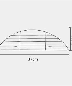 BBQ Stainless Steel Grill Pan Baking Net Rack Barbecue Frying Pan Roast Meat Draining Oil Anti-Baking Scorching Grill for Camping Accessories(L) 2