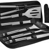 Outdoor Camping Stainless Steel Grill, Foldable Portable Lightweight BBQ Tool for Outdoor Cooking Picnic, Suitable for Travel 3