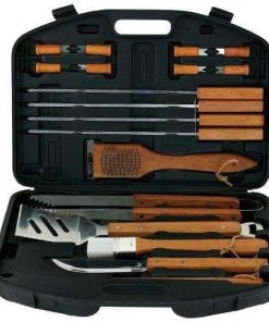 KPJQ BBQ Grill Tools Set 18Pcs Brush Stainless Steel Barbecue Storage Tongs Fork Cook Grill Brush Grilling Accessories Grill brushs Grill Scraper Grill Cleaning Brush BBQ Brush BBQ Grill Brush