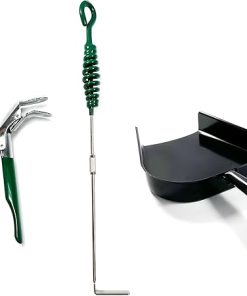 KAMaster Charcoal Grill Ash Tool Set for Big Green Egg Accessories,Ash Pan+Ash Rake+Grill Grate Lifter Kamado Parts,Kamado Grill Cleaning Tools for Kamado Grill Joe,Primo and Other Charcoal Grill