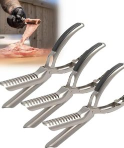 Rib Membrane Remover Stainless Steel Tool Kit - The Ultimate Rib Prep Tool for BBQ Enthusiasts - Ergonomic Design for Easy Membrane Removal - Dishwasher Safe BBQ Accessories (3pcs)