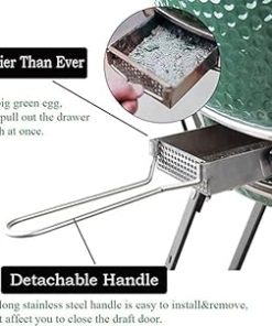 Upgrade Ash Drawer Accessories for Big Green Egg Large (Version After 2022)-BGE Replacement Parts Ash Clean Tool-Stainless Steel 2