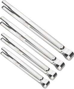 Catering tongs Bag Clips for Food 1pc Grilling Tongs Long Stainless Steel Kitchen Tongs Cooking Tongs Tongs Cooking Tools Accessories BBQ Tools(4pc)