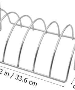 Cook Faster Even Heat BBQ Rib Rack Steak Grilling Rack Non-Stick Surface Thick Material Perfect for Indoor Oven Outdoor Cooking 2