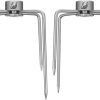 HANABASS 5sets Spit Rods Alternative BBQ Accessory Fork Metal Forks Easy to BBQ Enthusiasts 2pcs*5