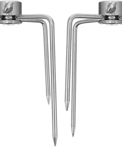 HANABASS 5sets Spit Rods Alternative BBQ Accessory Fork Metal Forks Easy to BBQ Enthusiasts 2pcs*5