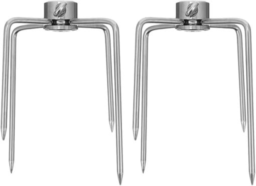 HANABASS 5sets Spit Rods Alternative BBQ Accessory Fork Metal Forks Easy to BBQ Enthusiasts 2pcs*5
