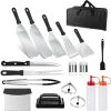 BBQ Tools Set Grilling Kit for Men 1 Set Outdoor Stainless Steel BBQ Utensils Kit 4