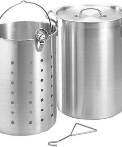 Fire Magic 26 Quart Aluminum Turkey Fryer Pot With Basket And Thermometer - 3570