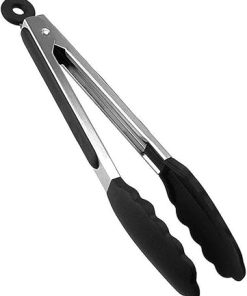 Grilling BBQ Tongs Kitchen Accessories Utensils (9 inch)