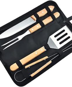 BBQ Grill Accessories Set,4Pcs Stainless Steel Grill Tools Grilling Accessories, Grill Mats for Camping/Backyard Barbecue, Grill Utensils Set for Men Women