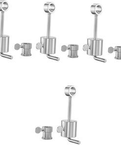 Balacoo 5 Sets Balanced Rotisserie Spit Rotisserie Rack Stainless Steel Stop Universal Grill Accessory Set