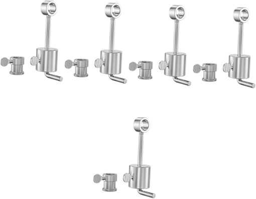Balacoo 5 Sets Balanced Rotisserie Spit Rotisserie Rack Stainless Steel Stop Universal Grill Accessory Set