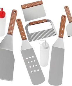 MERRYHAPY Complete BBQ Tool Set Grill Utensils Set Spatula Tongs Fork Brush Outdoor Cooking