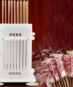 81 Holes Kebab Maker Box, Multifunction Vertical Skewer Device Machine, Plastic Durable Grill Meat Slicers Skewer Tool, for Home Kitchens Commercial Restaurants Outdoor Picnic 2