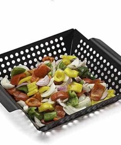 Non-Stick Square Grill Pan Stainless Steel Barbecue Grill Plate Food Vegetable Basket Tray BBQ Tools Kitchen Gadgets 2