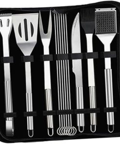 12pc Stainless Steel BBQ Tools Kit Utensil Set with Storage Bag Barbecue Tools for Grill Perfect for Outdoor Cooking