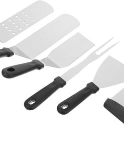 Essential Grill Tools Set BBQ Accessory Kit 6pcs Stainless Steel BBQ Utensils for Outdoor Cooking
