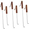 Mipcase 4sets BBQ Meat Hook Food Flipper Stainless Steel Grill Utensil Outdoor Cooking Tool 2pcs*4