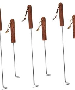 Mipcase 4sets BBQ Meat Hook Food Flipper Stainless Steel Grill Utensil Outdoor Cooking Tool 2pcs*4