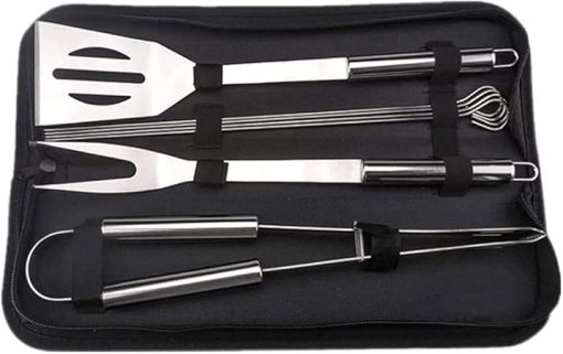BBQ Grill Accessories Grilling Tools Set, 7PCS Stainless Steel BBQ Accessories with Carry Bag, Barbecue Utensils Set