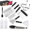 Barbecue Tool Set 6-Piece Grill Utensils Stainless Steel BBQ Tools Outdoor BBQ Accessories Easy to Store in Aluminum Case 4