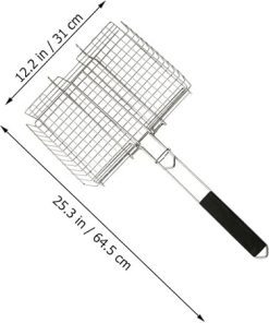 Happyyami Portable Folding Grill Bbq Tool Set Stainless Steel Rack for Outdoor Camping and Family Barbecues 2
