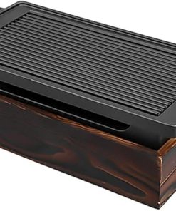 Smokeless Portable BBQ Grill Korean Japanese Charcoal Barbecue Grill Household Outdoor Non-Stick BBQ Oven (Color : A, Size : 28 x 15 x 9.5cm) (A 28 x 15 x 9.5cm)