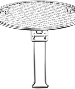Reusable Barbecue net,BBQ Grill Rack, Grill Rack Foldable Camping BBQ Grill Stand Grill Net Picnic Grid 340 x 340 x 170 mm Grill Campfire Stand 3-Leg Round Grill Pan for Outdoor Use
