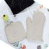 Gloves Kitchen Baking Oven Mitts Microwave o ven Special Thickened Kitchen Gloves Grill BBQ Cooking Glove(Black) 4